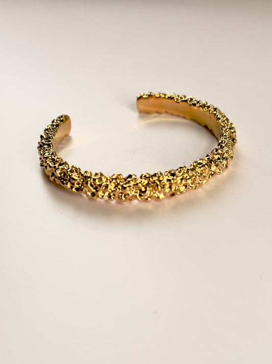 Hammered Gold Cuff