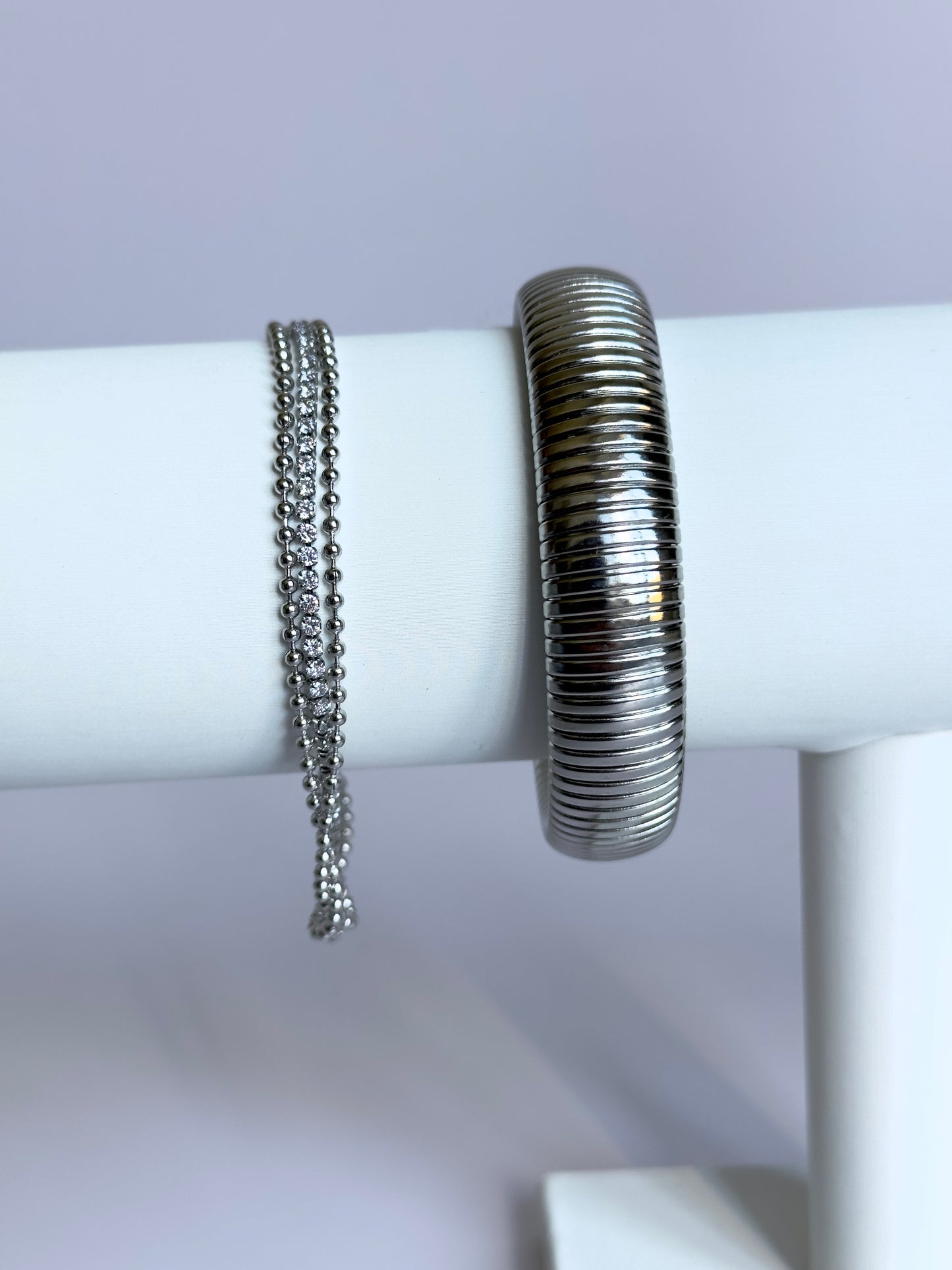 Delicate Silver Layers Bracelet