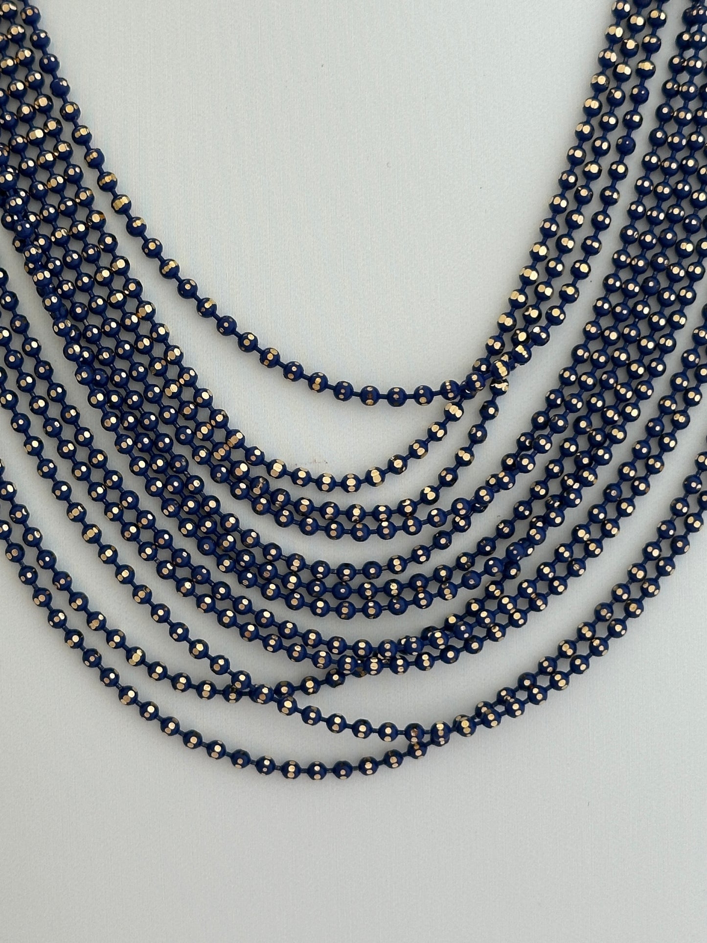 Navy Ball Chain Necklace