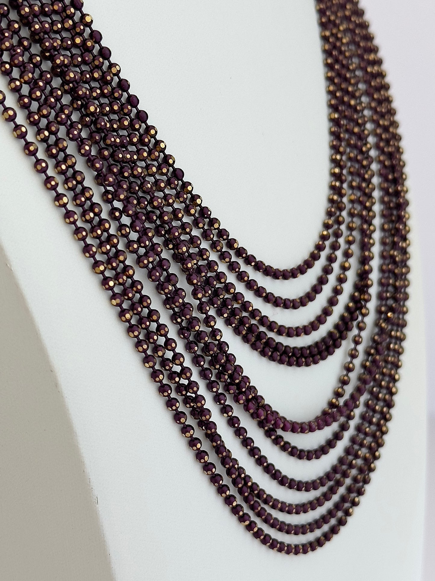 Purple Ball Chain Necklace