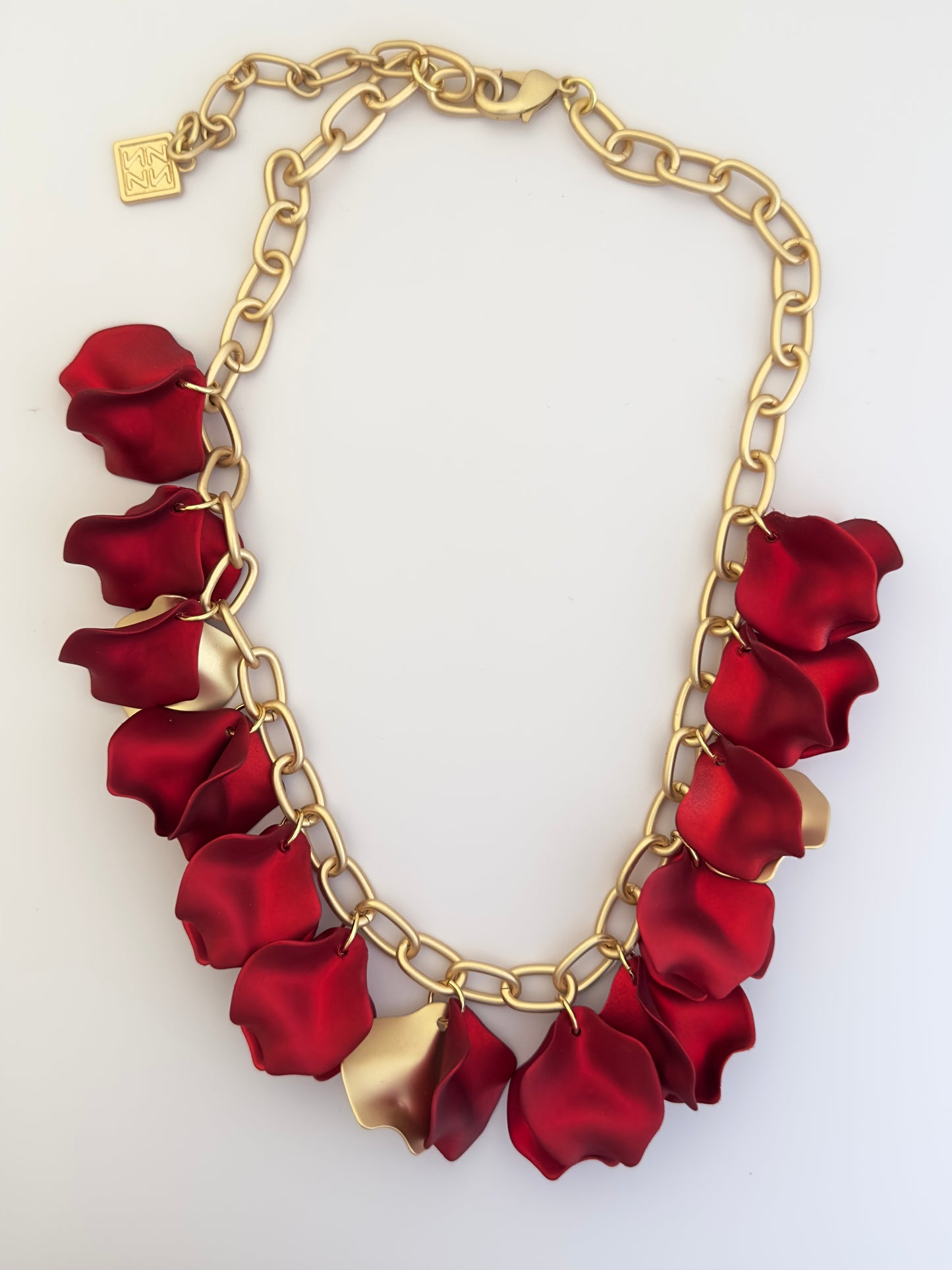 Flower Petal Red Necklace