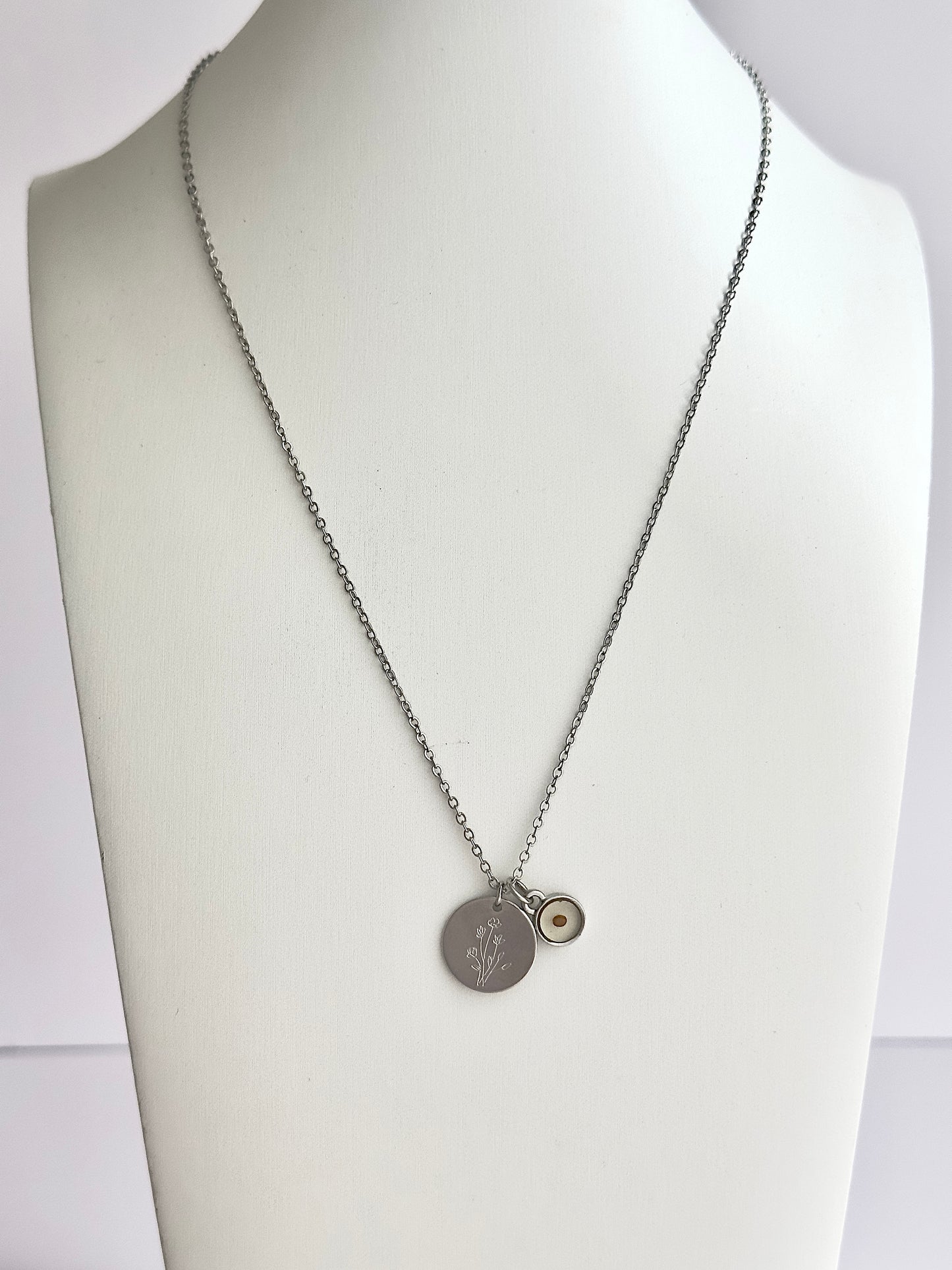 Wildflower Seed Silver Necklace