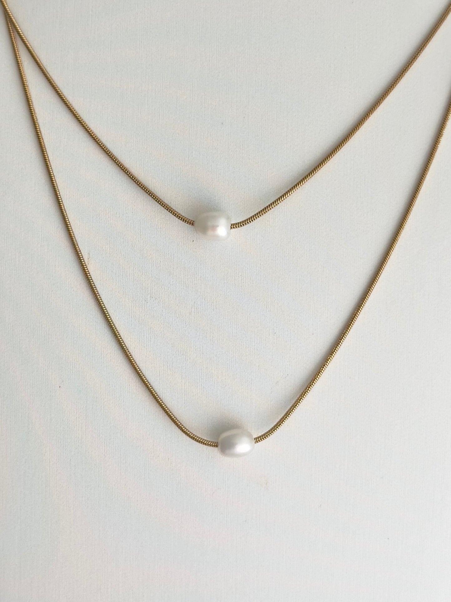 Double Pearl Necklace