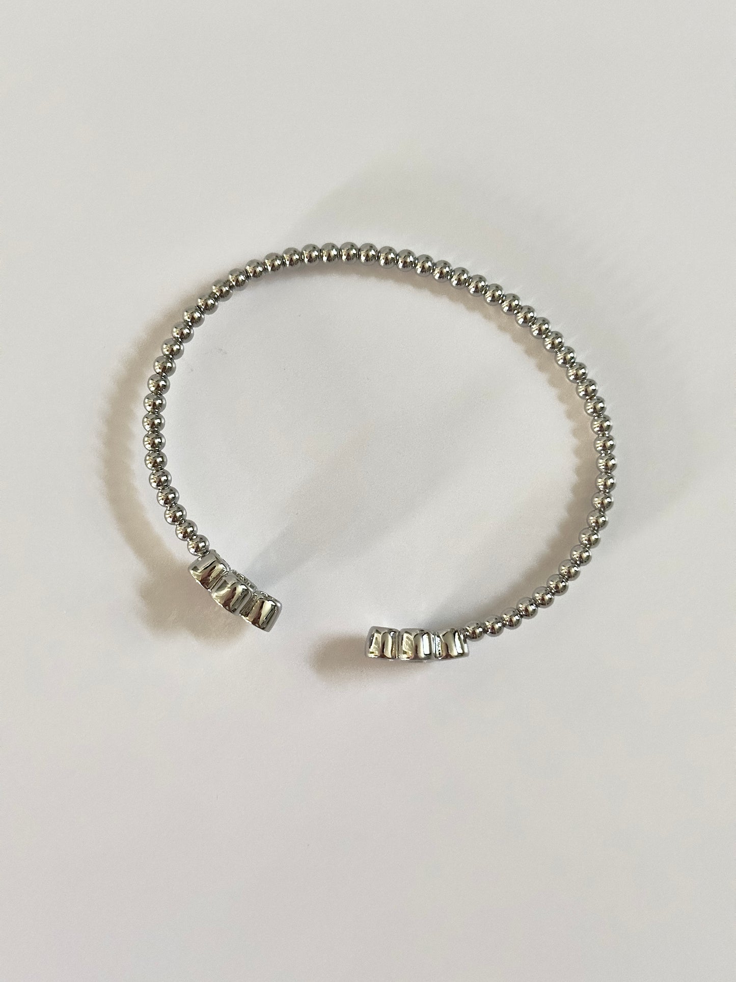 Bling Silver Flower Cuff