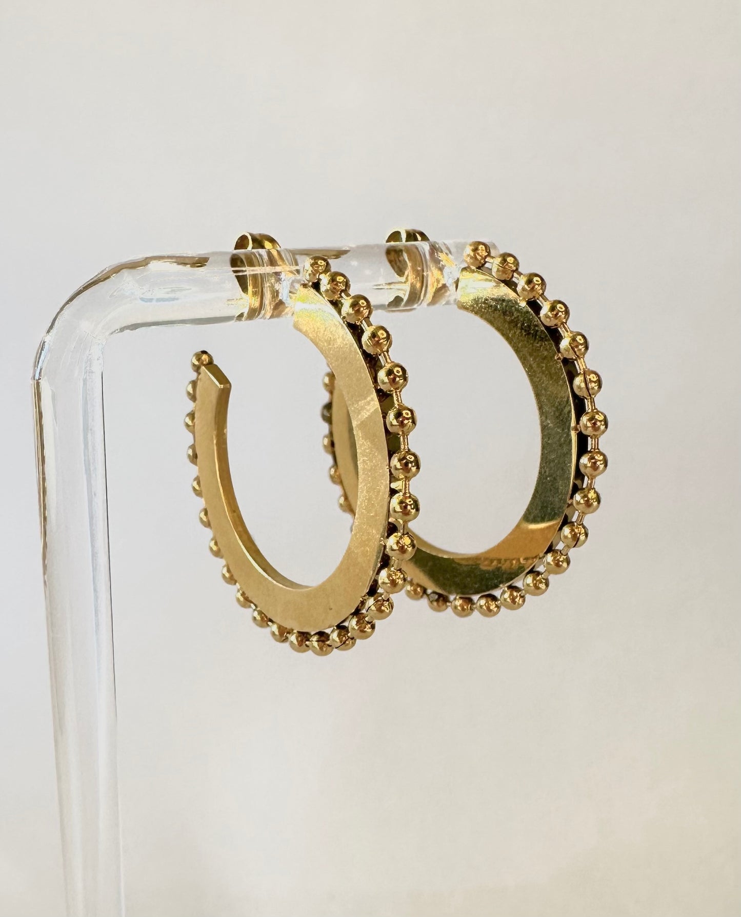 Studed Flat Hoops