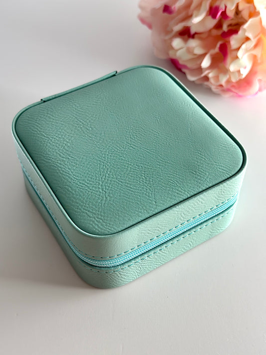 Teal Travel Jewelry Case
