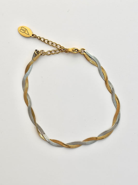 Mixed Metal Twist Bracelet
