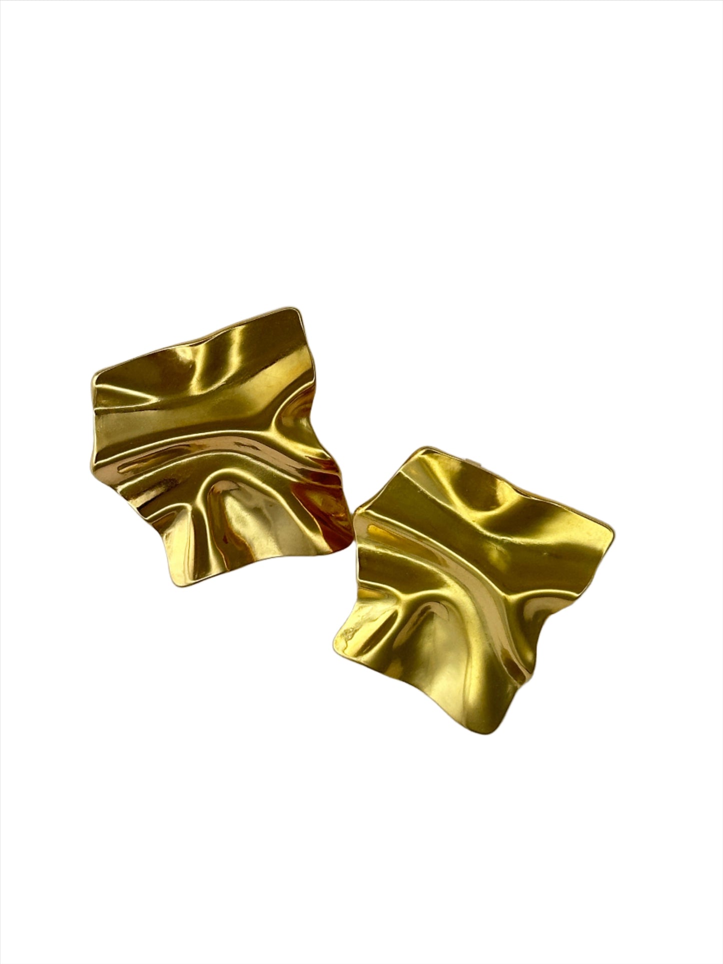 Gold Waves Earring