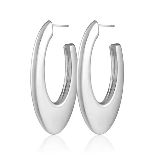 Thick Silver Owen Hoops